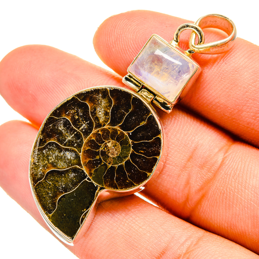 Ammonite Fossil Pendants handcrafted by Anasilvercos - PD10780