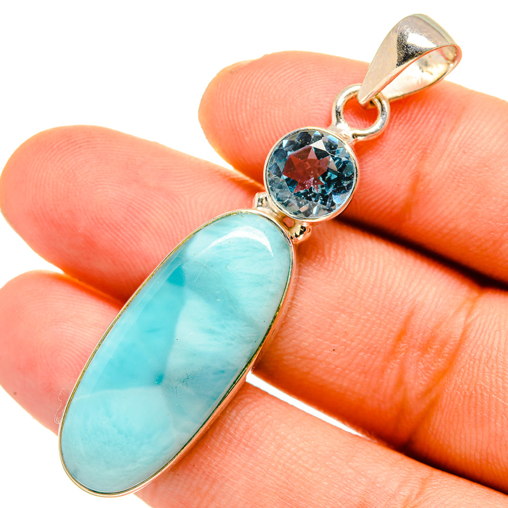 Larimar Pendants handcrafted by Anasilvercos - PD10783