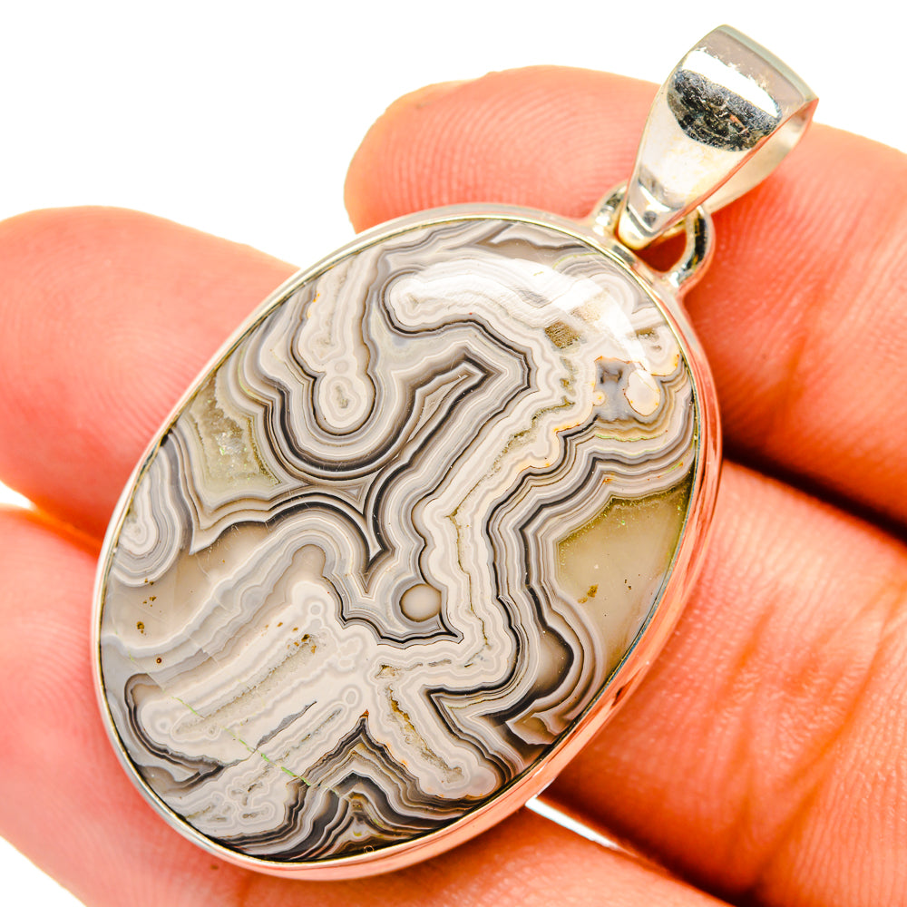 Laguna Lace Agate Pendants handcrafted by Anasilvercos - PD10784