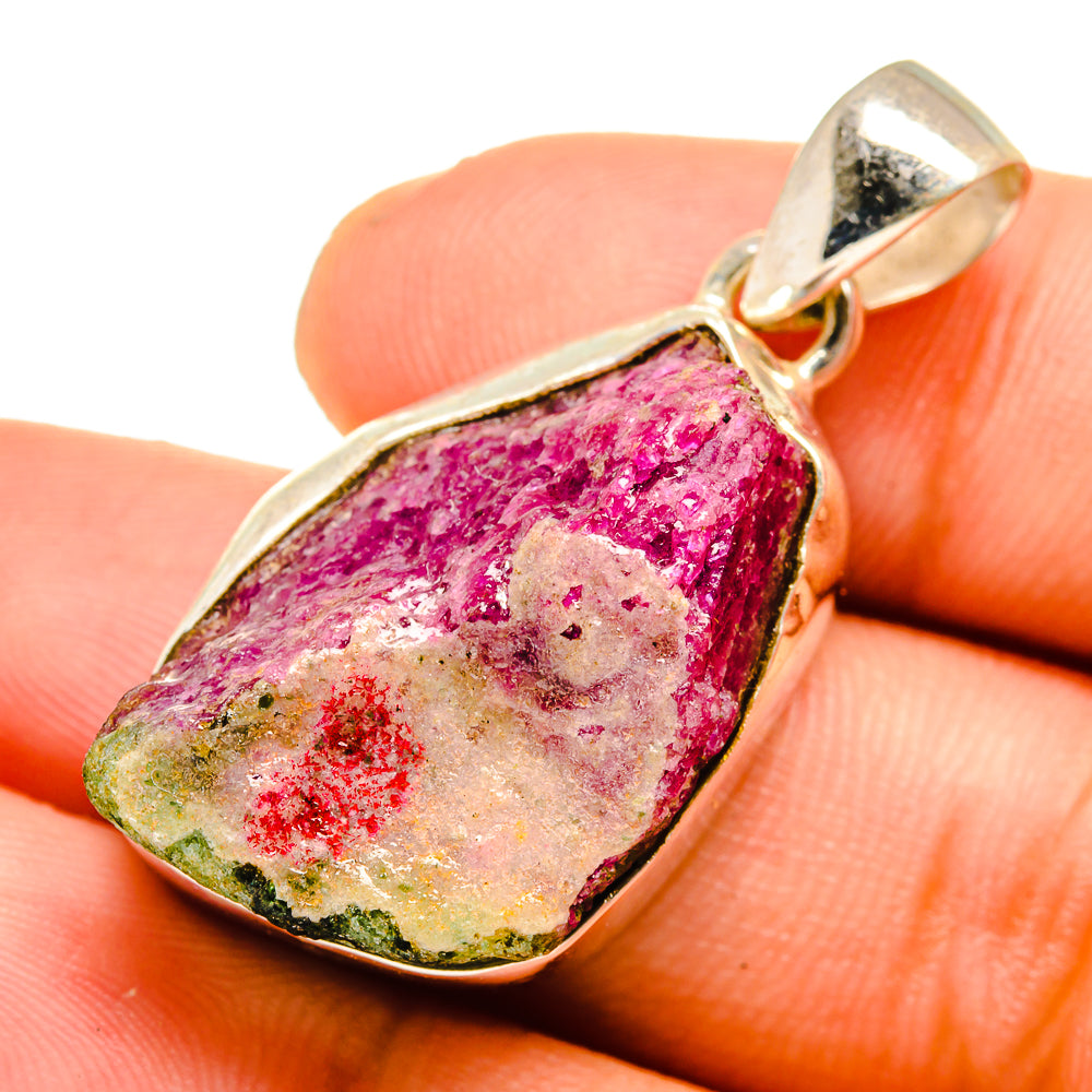 Ruby Zoisite Pendants handcrafted by Anasilvercos - PD10786