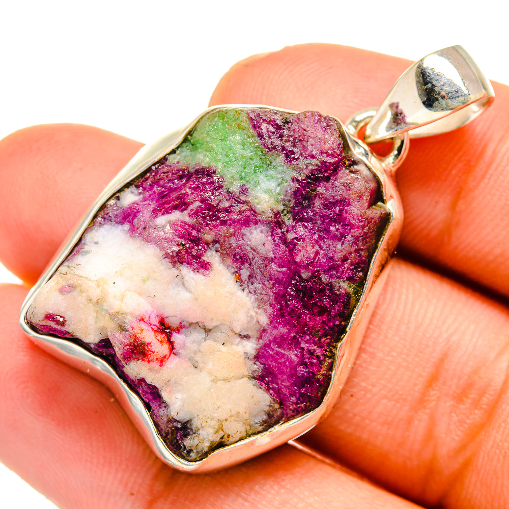 Ruby Zoisite Pendants handcrafted by Anasilvercos - PD10787
