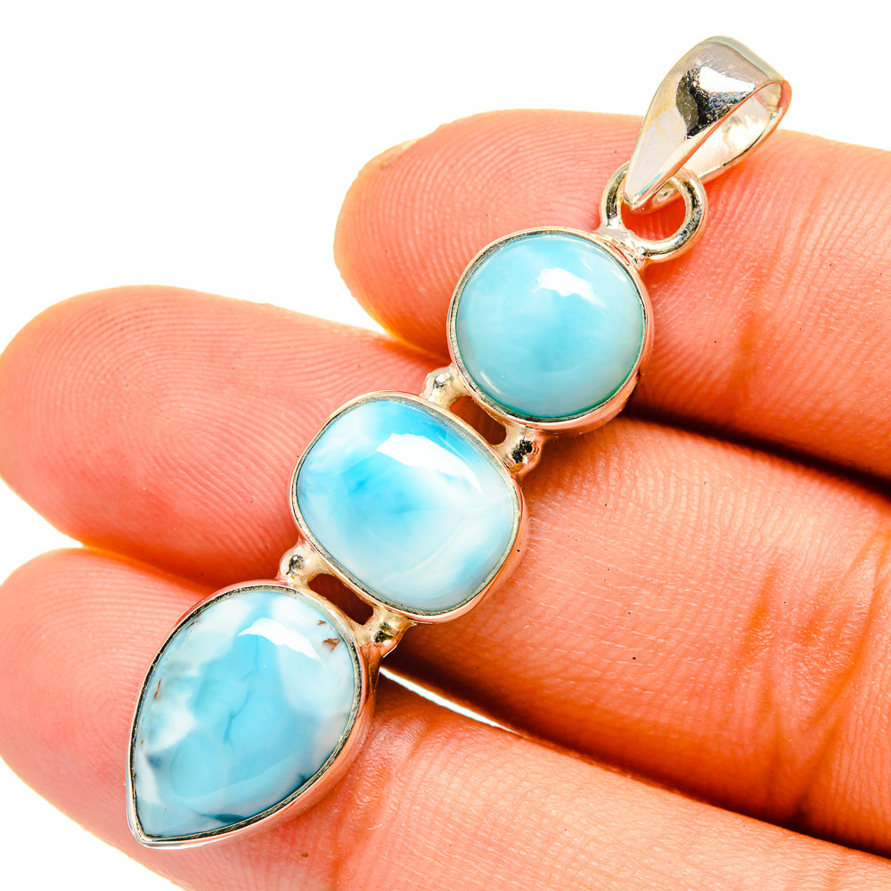 Larimar Pendants handcrafted by Anasilvercos - PD10790