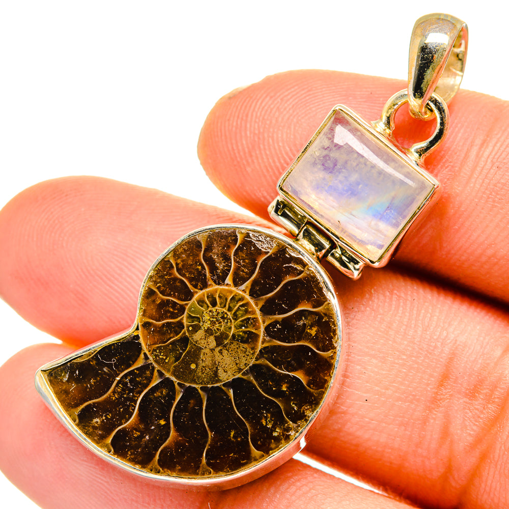 Ammonite Fossil Pendants handcrafted by Anasilvercos - PD10793