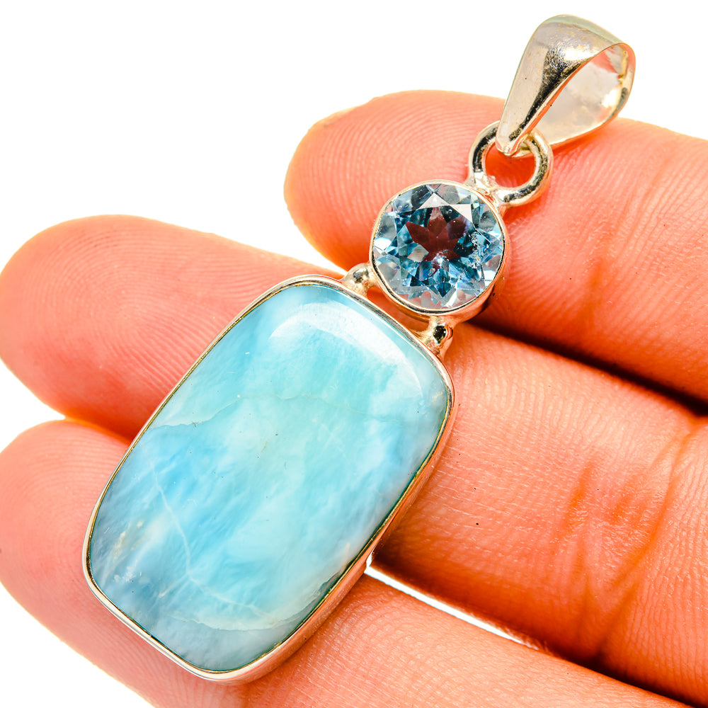 Larimar Pendants handcrafted by Anasilvercos - PD10794