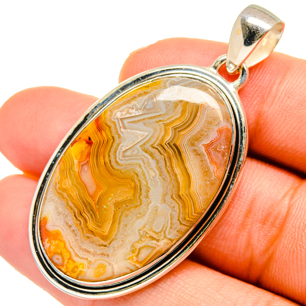 Laguna Lace Agate Pendants handcrafted by Anasilvercos - PD10799
