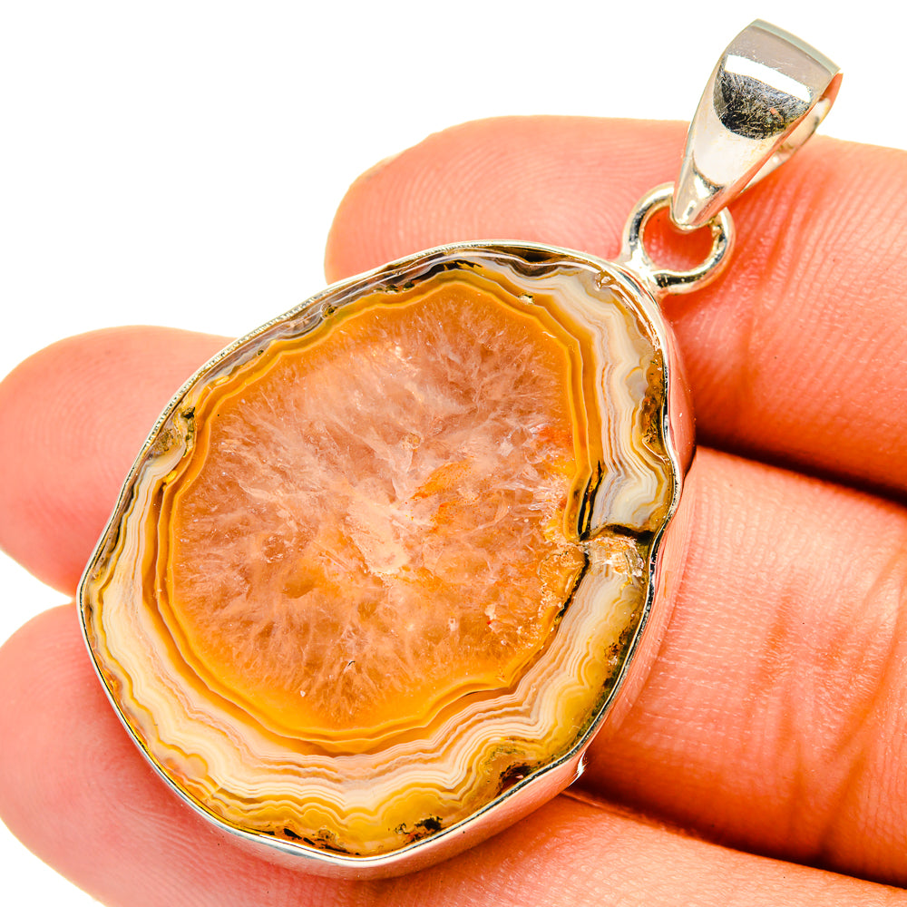Yellow Geode Pendants handcrafted by Anasilvercos - PD10801