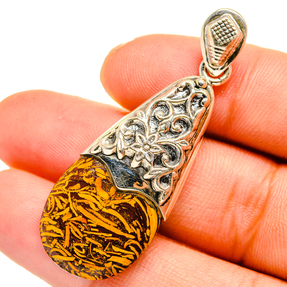 Palm Wood Jasper Pendants handcrafted by Anasilvercos - PD10806