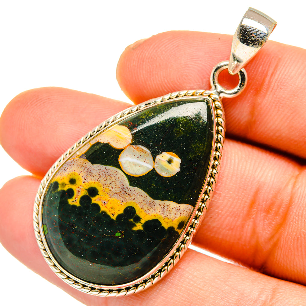 Ocean Jasper Pendants handcrafted by Anasilvercos - PD10822
