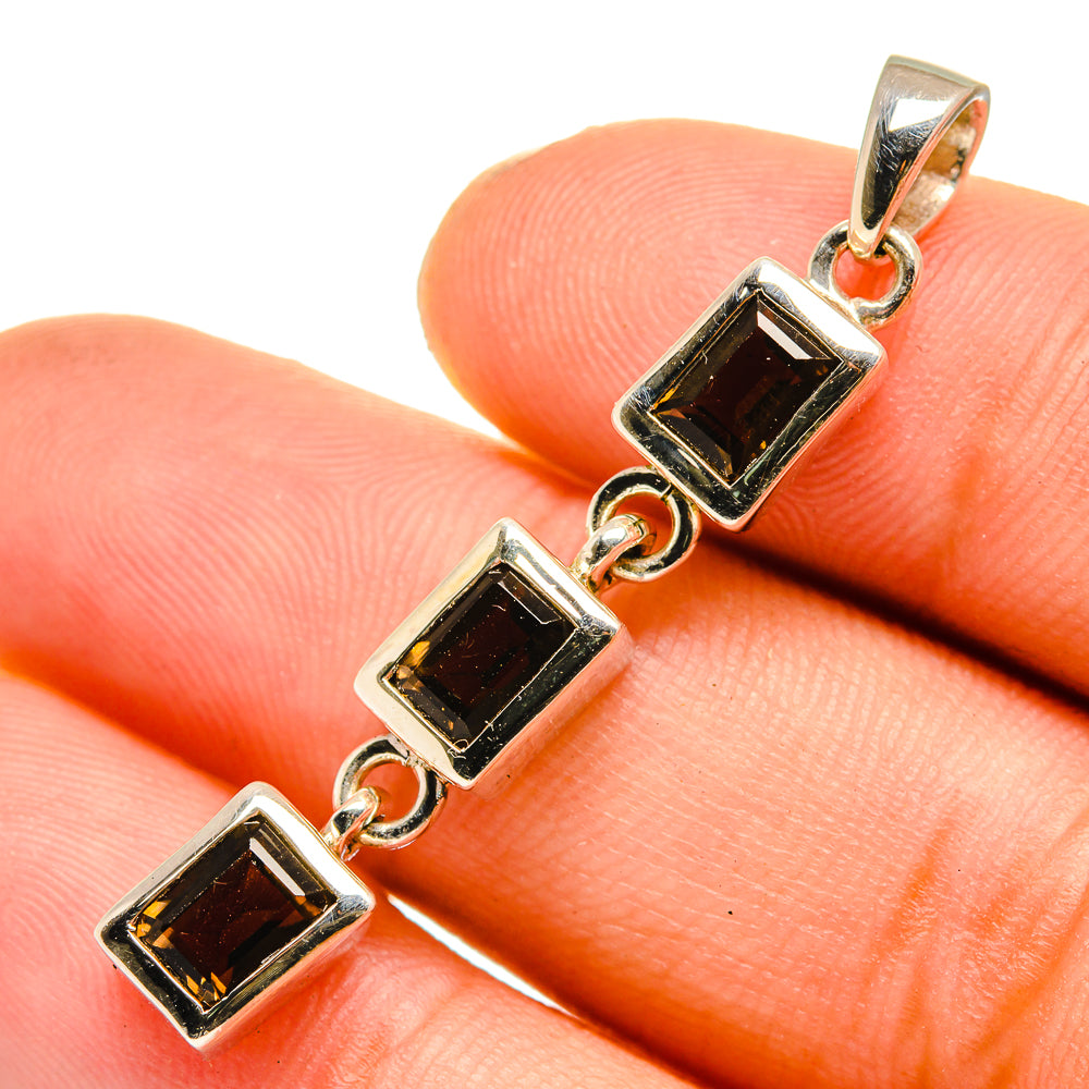 Smoky Quartz Pendants handcrafted by Anasilvercos - PD10830