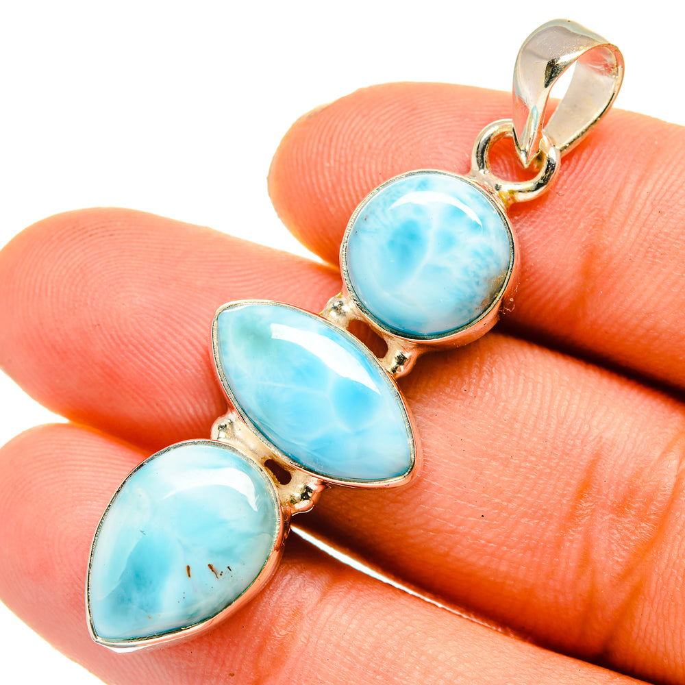 Larimar Pendants handcrafted by Anasilvercos - PD10831