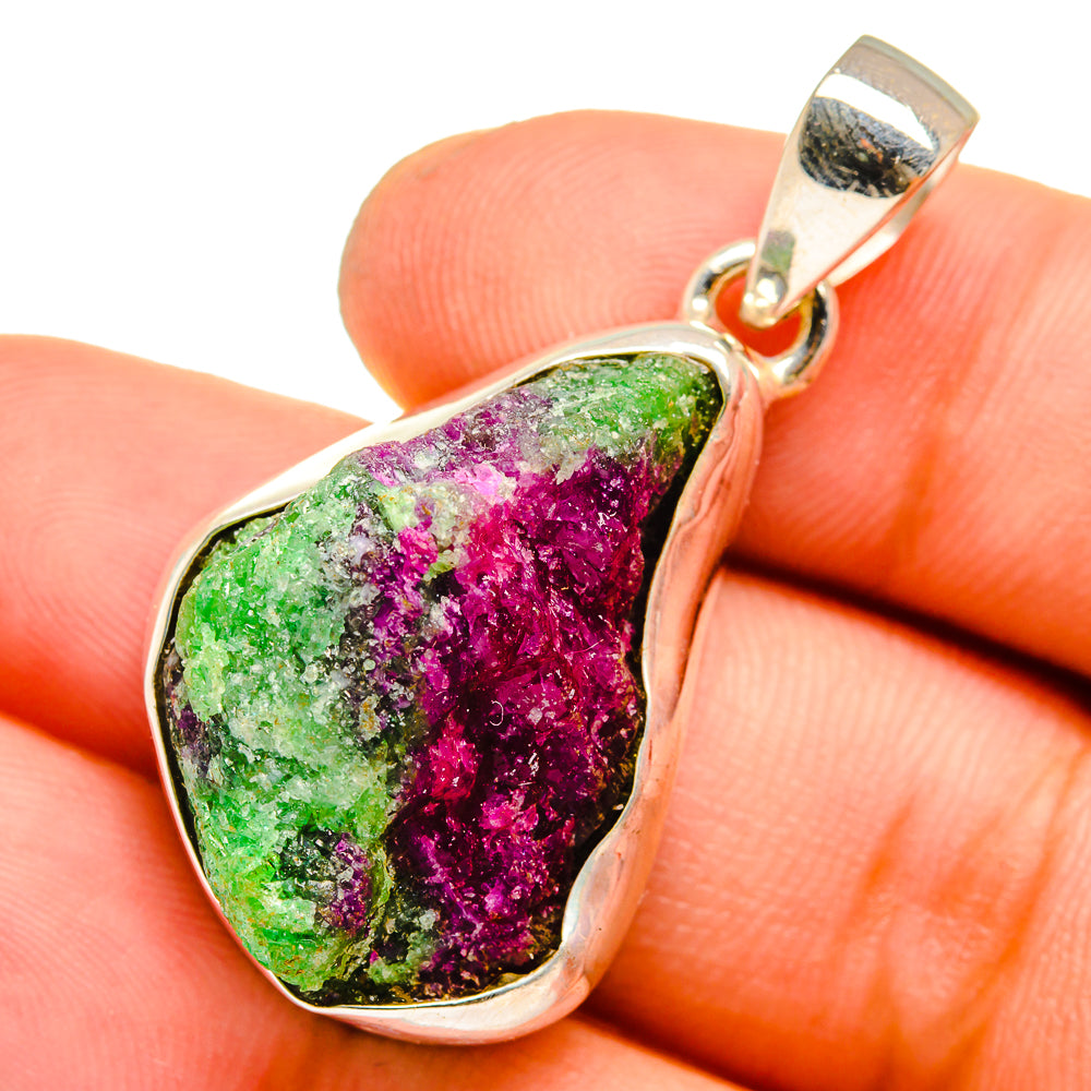 Ruby Zoisite Pendants handcrafted by Anasilvercos - PD10832