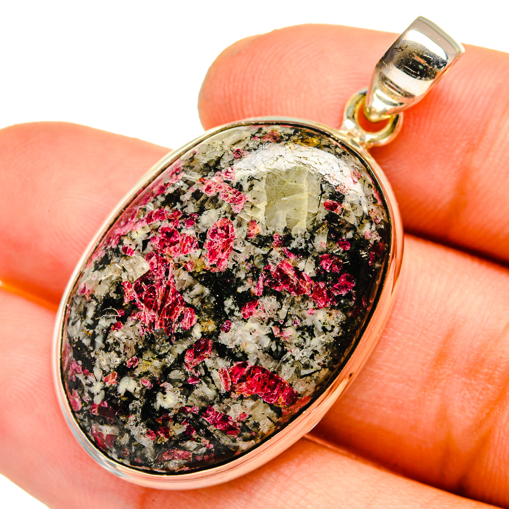 Russian Eudialyte Pendants handcrafted by Anasilvercos - PD10836