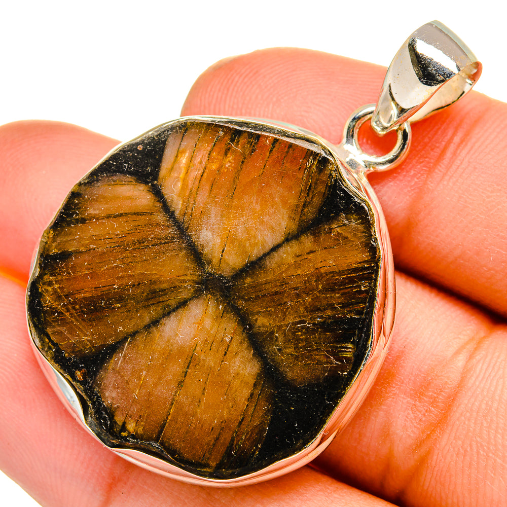 Chiastolite Pendants handcrafted by Anasilvercos - PD10843