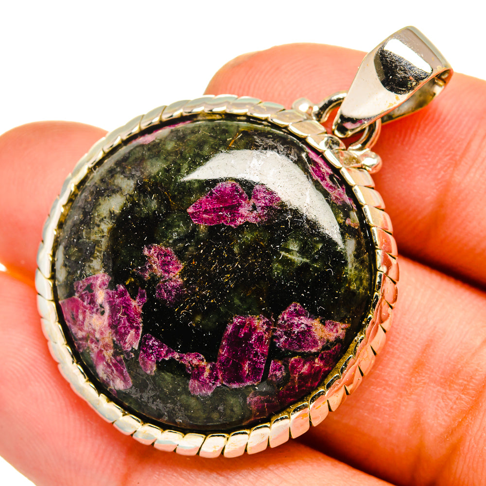 Russian Eudialyte Pendants handcrafted by Anasilvercos - PD10844
