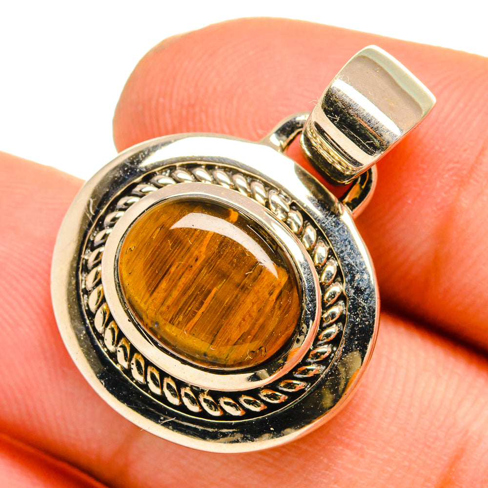 Tiger Eye Pendants handcrafted by Anasilvercos - PD10854