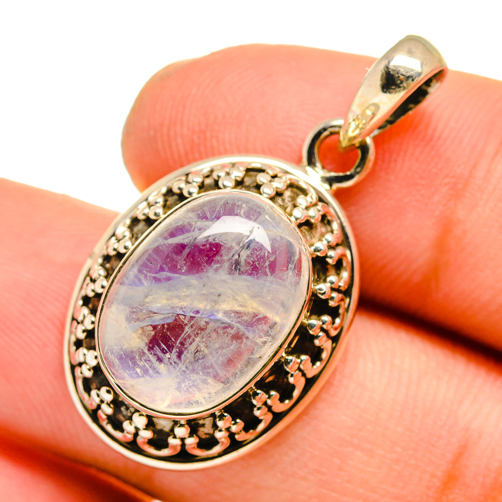 Rainbow Moonstone Pendants handcrafted by Anasilvercos - PD10855