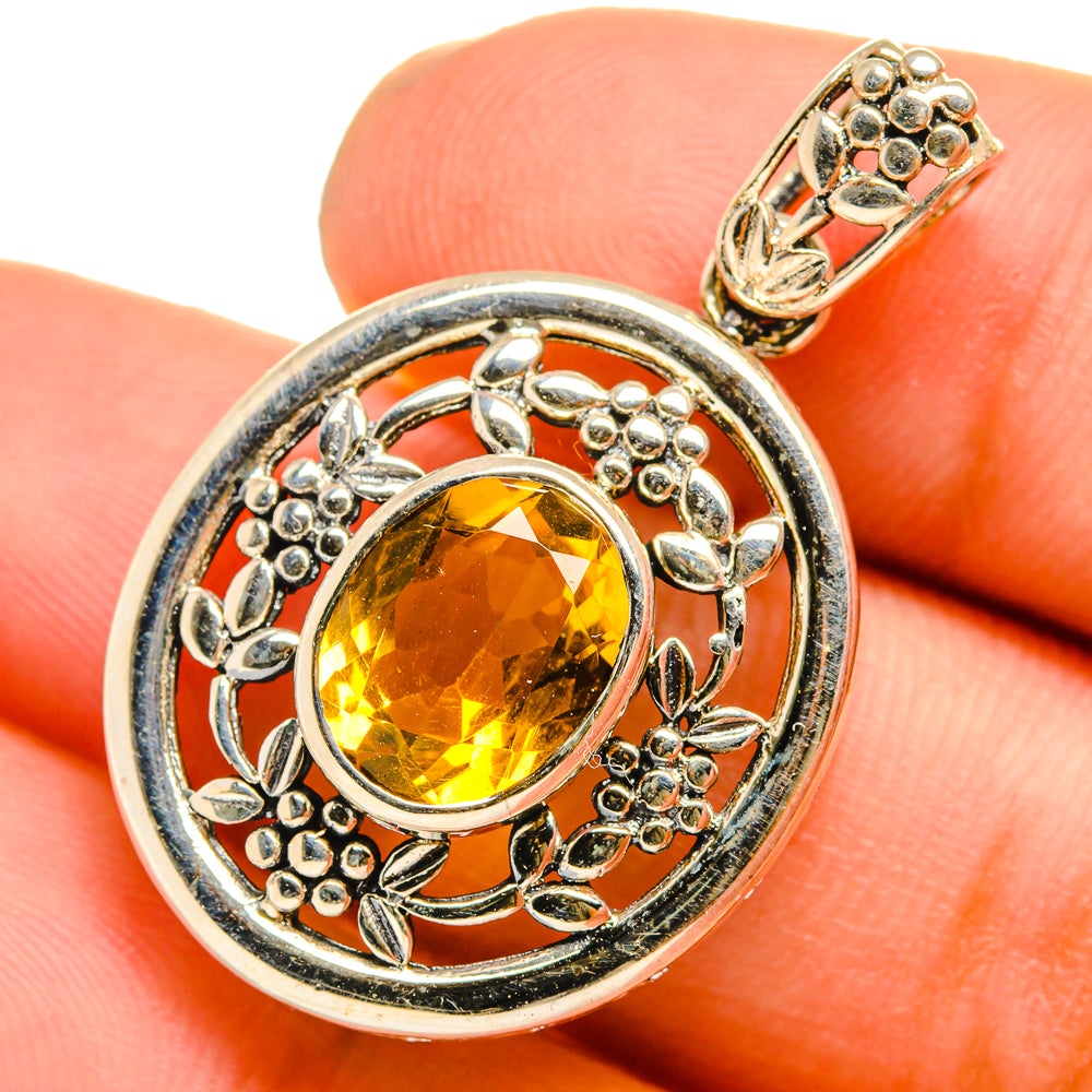 Citrine Pendants handcrafted by Anasilvercos - PD10856