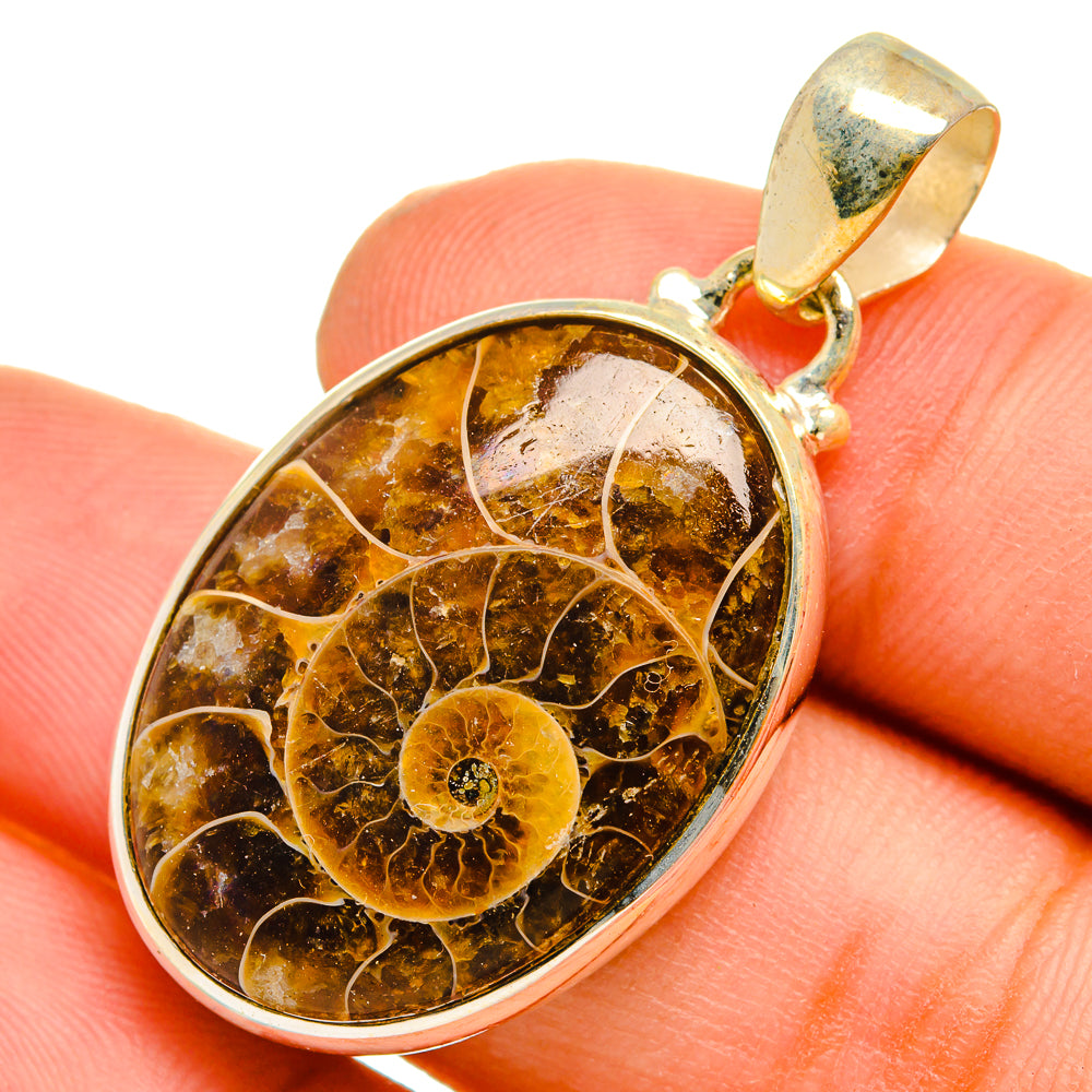 Ammonite Fossil Pendants handcrafted by Anasilvercos - PD10862