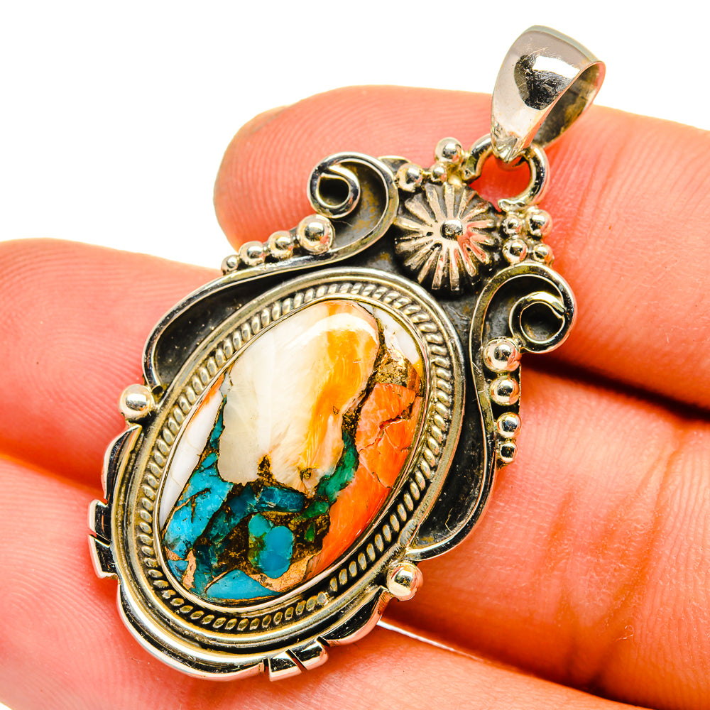 Spiny Oyster Turquoise Pendants handcrafted by Anasilvercos - PD10866