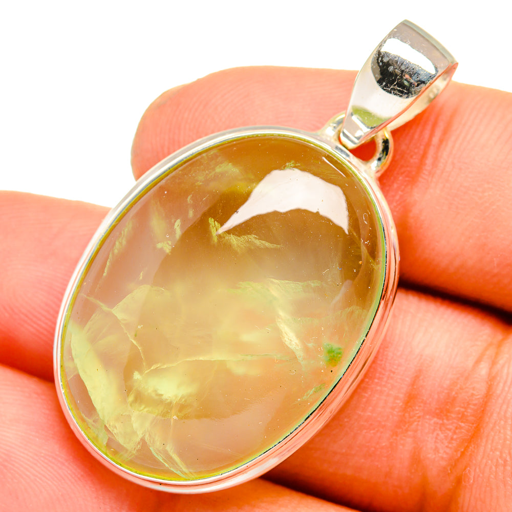 Prehnite Pendants handcrafted by Anasilvercos - PD10872