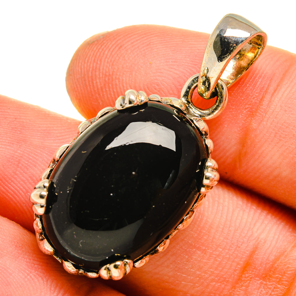 Black Onyx Pendants handcrafted by Anasilvercos - PD10879