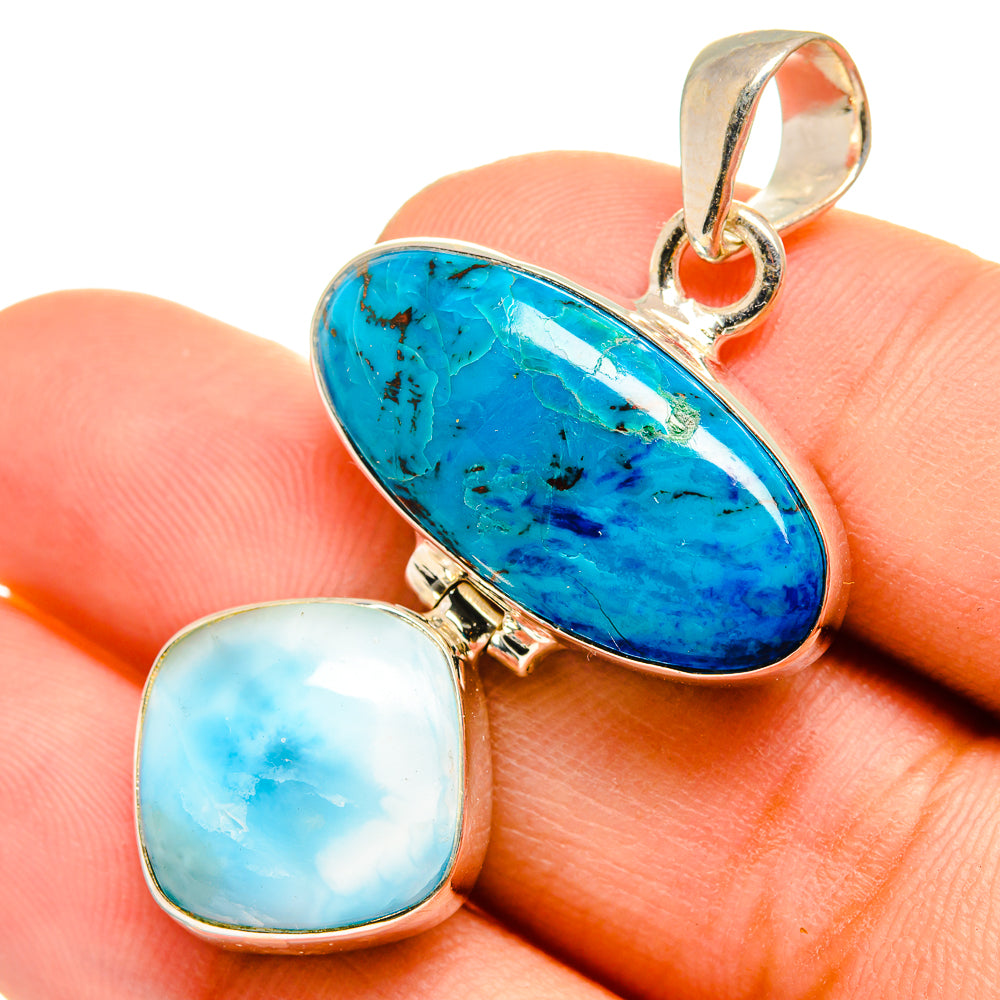 Chrysocolla Pendants handcrafted by Anasilvercos - PD10885