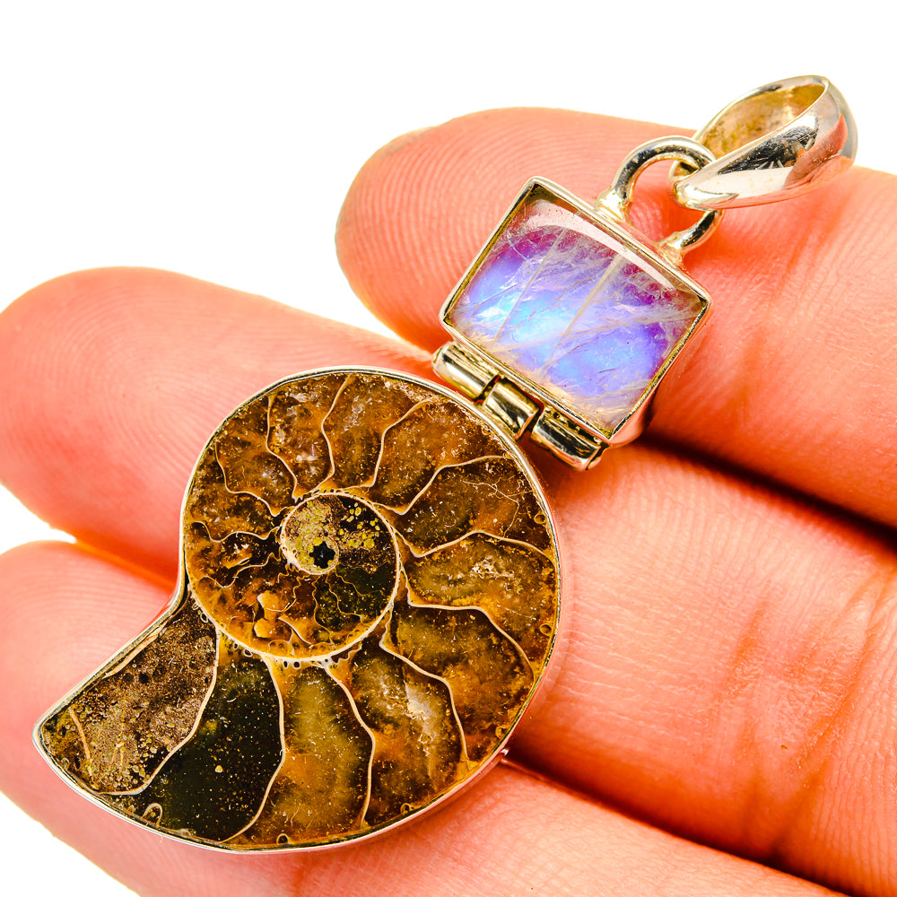 Ammonite Fossil Pendants handcrafted by Anasilvercos - PD10886