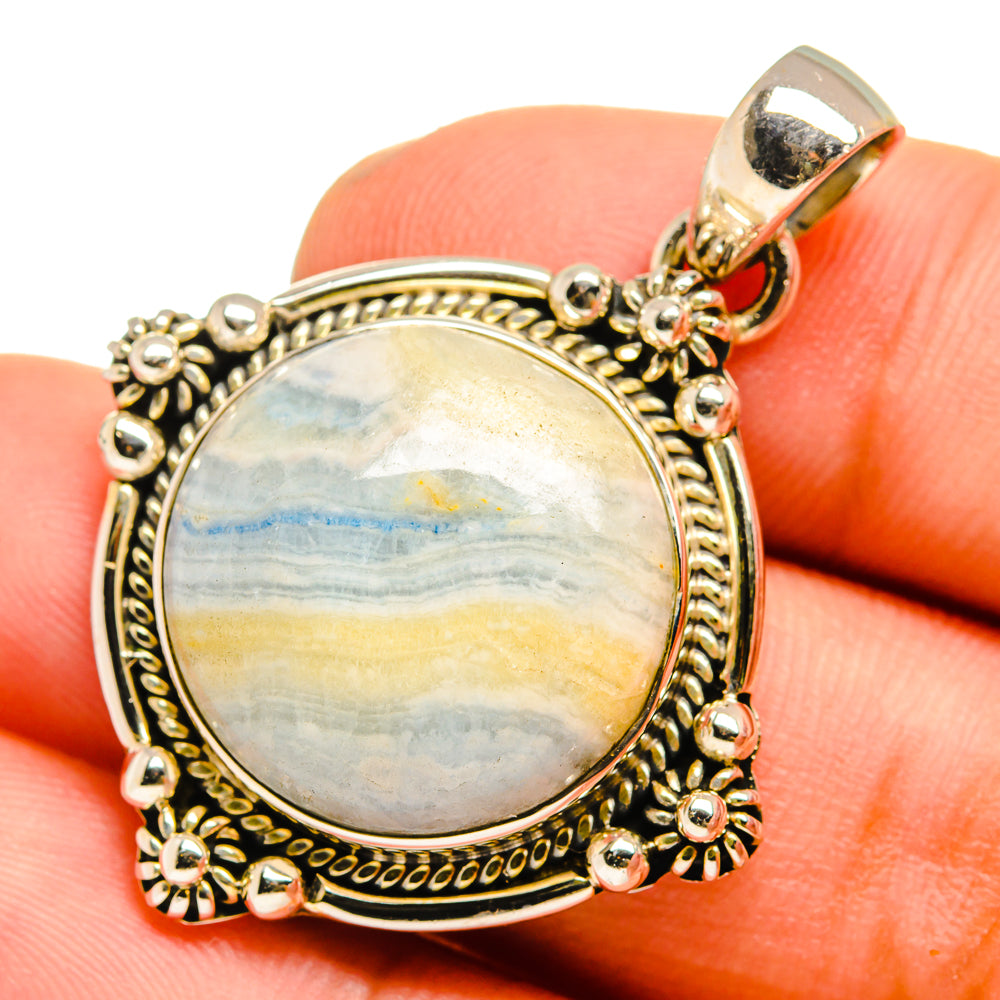 Blue Scheelite Pendants handcrafted by Anasilvercos - PD10887