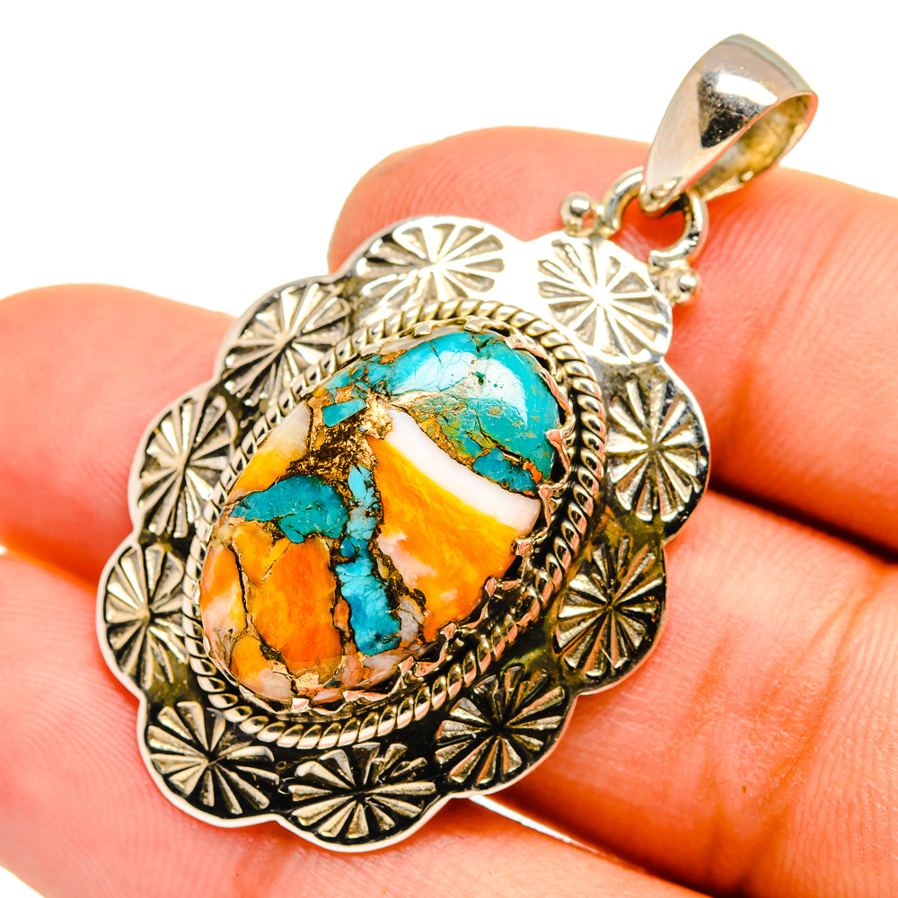 Spiny Oyster Turquoise Pendants handcrafted by Anasilvercos - PD10901