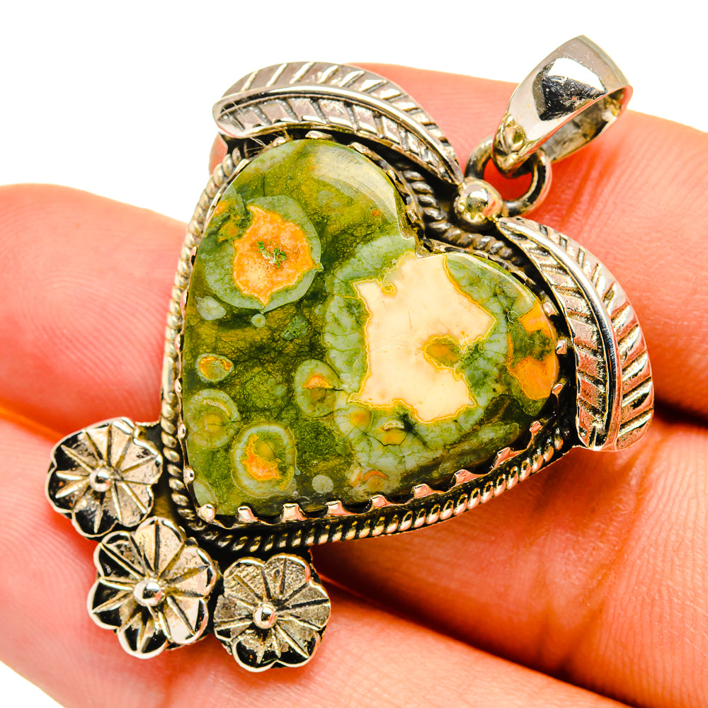 Rainforest Jasper Pendants handcrafted by Anasilvercos - PD10923