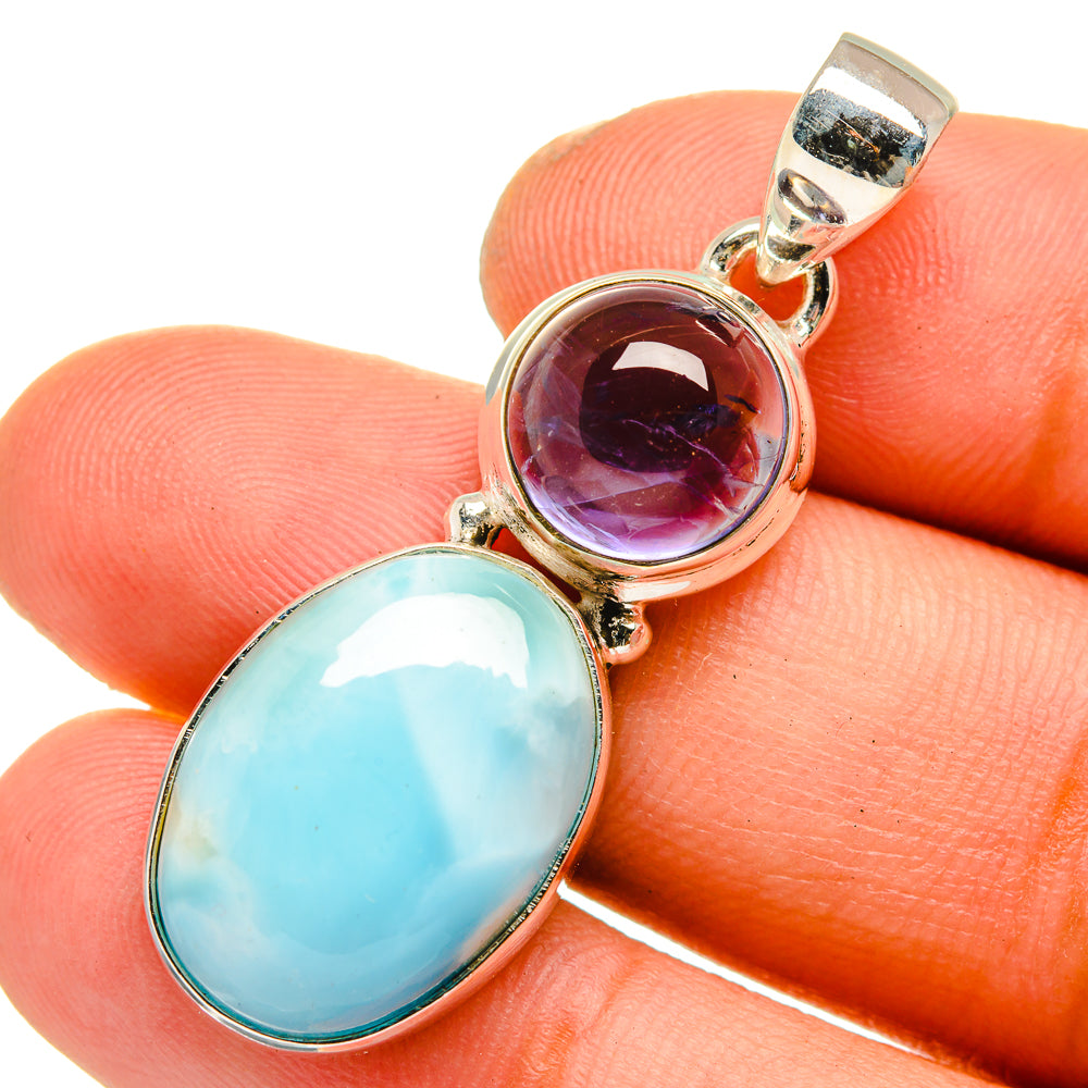 Larimar Pendants handcrafted by Anasilvercos - PD10929