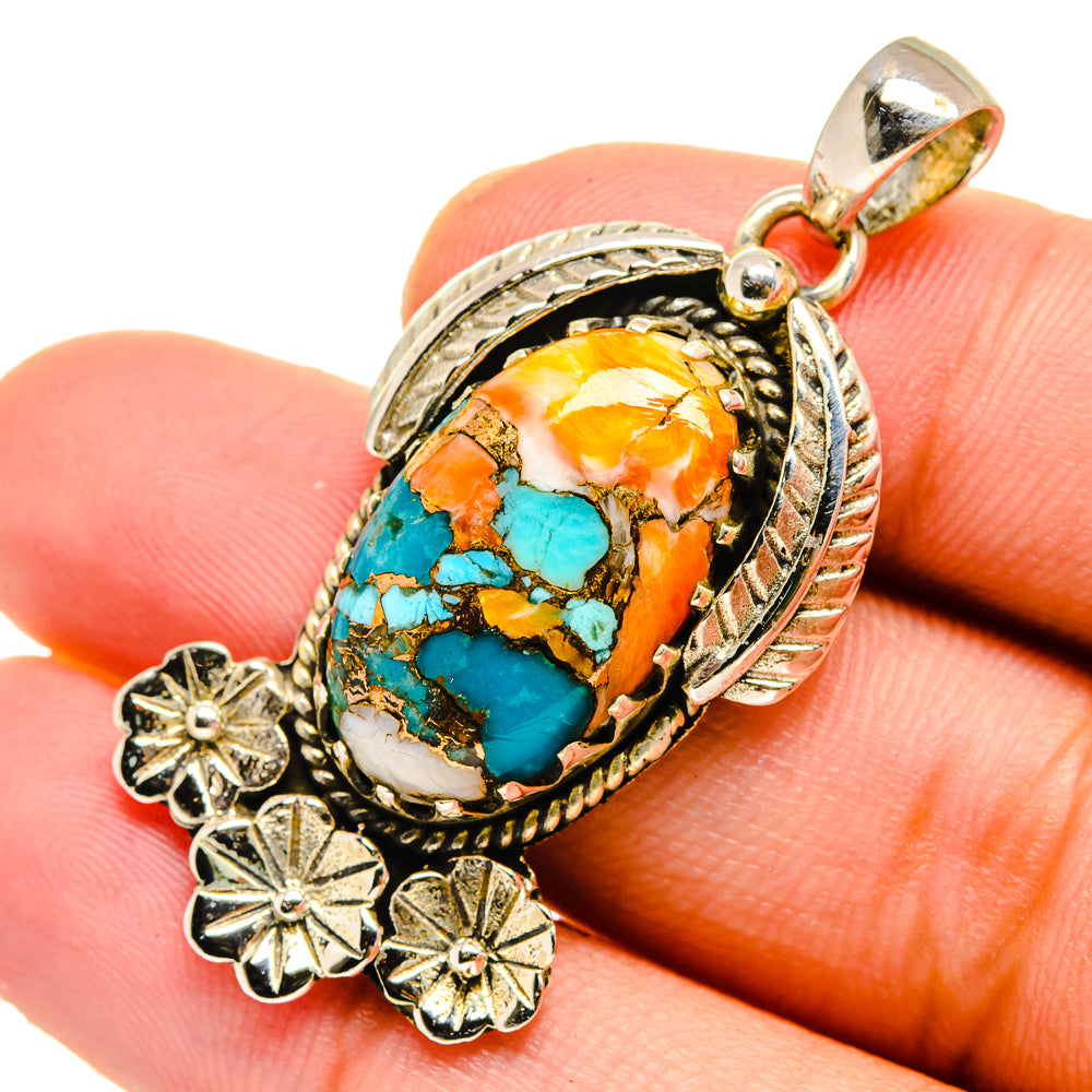 Spiny Oyster Turquoise Pendants handcrafted by Anasilvercos - PD10946