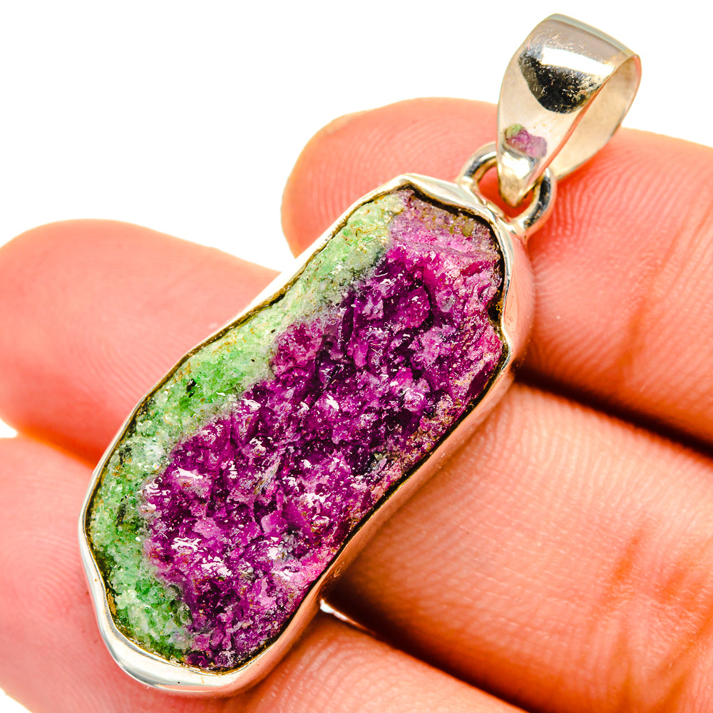 Ruby Zoisite Pendants handcrafted by Anasilvercos - PD10949