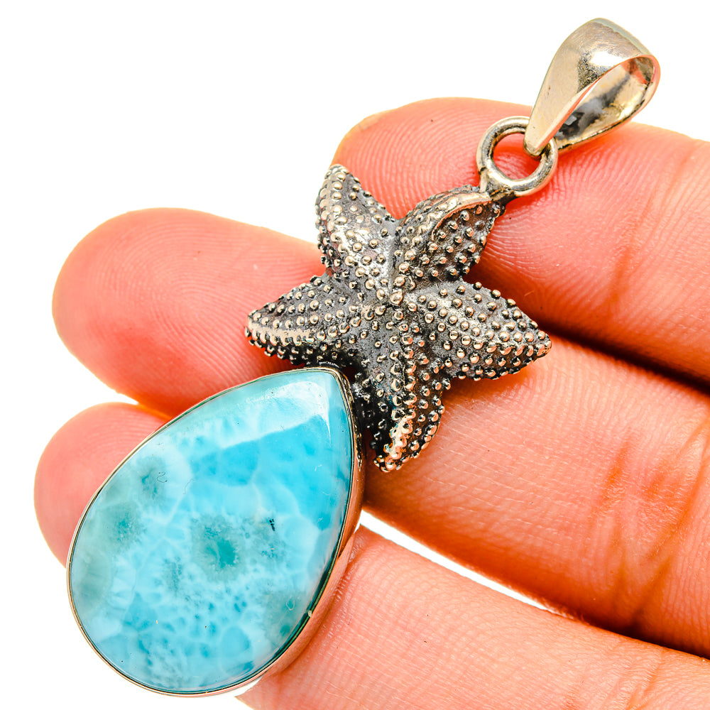 Larimar Pendants handcrafted by Anasilvercos - PD10954