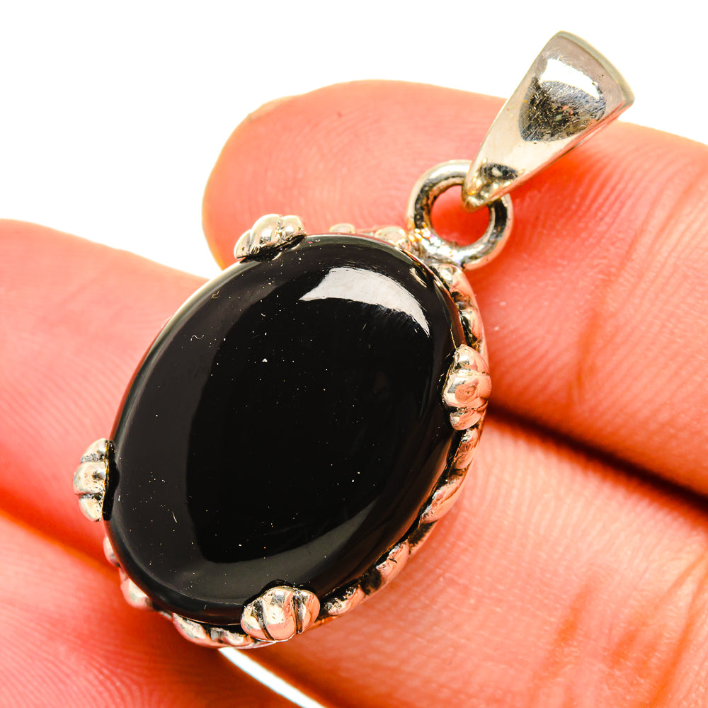 Black Onyx Pendants handcrafted by Anasilvercos - PD10959