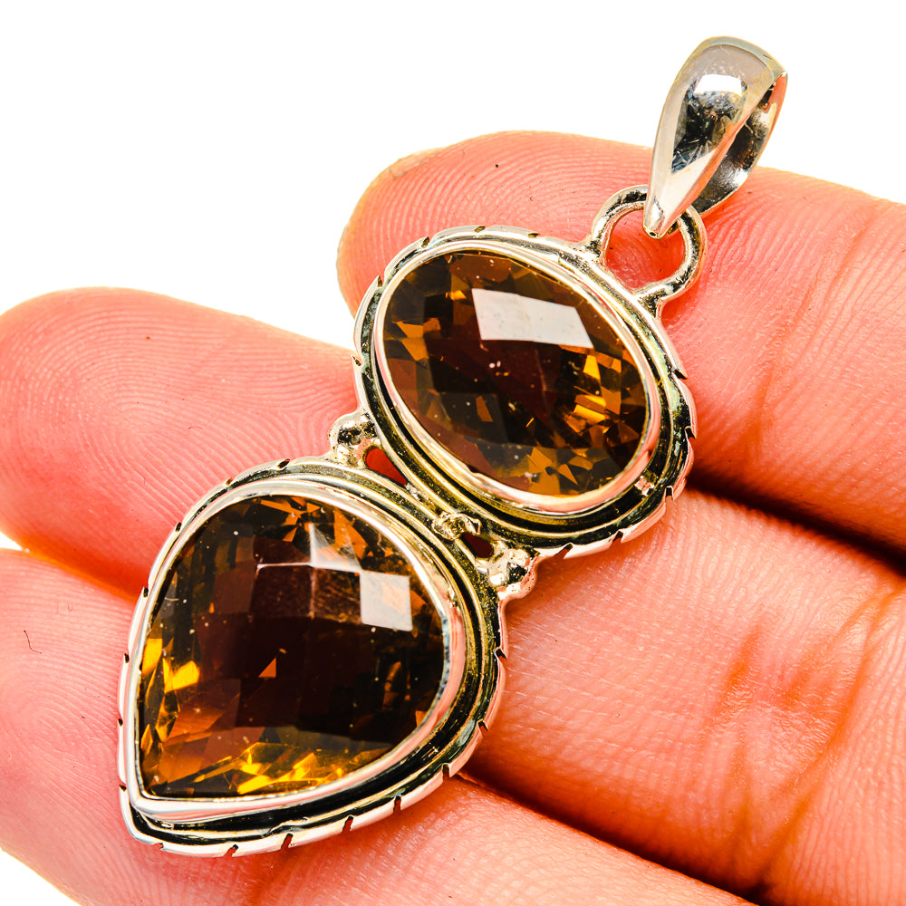 Mandarin Citrine Pendants handcrafted by Anasilvercos - PD10963