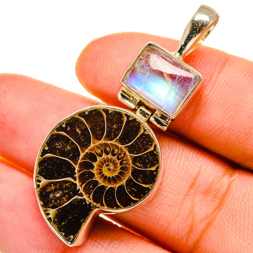 Ammonite Fossil Pendants handcrafted by Anasilvercos - PD10966