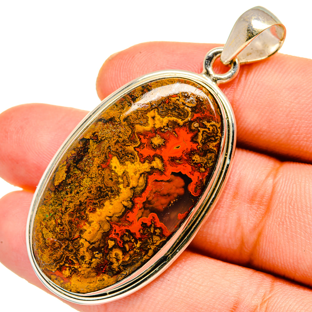 Moroccan Agate Pendants handcrafted by Anasilvercos - PD10970