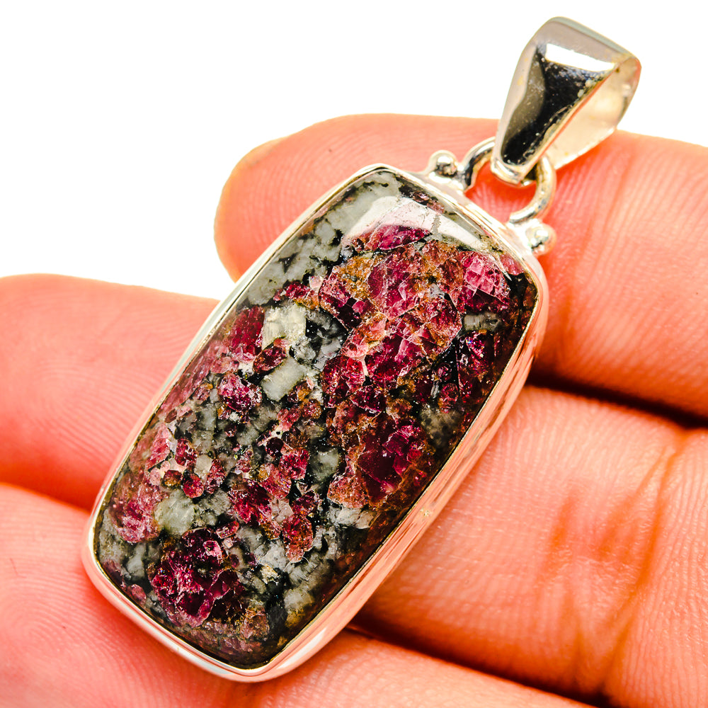 Russian Eudialyte Pendants handcrafted by Anasilvercos - PD10971