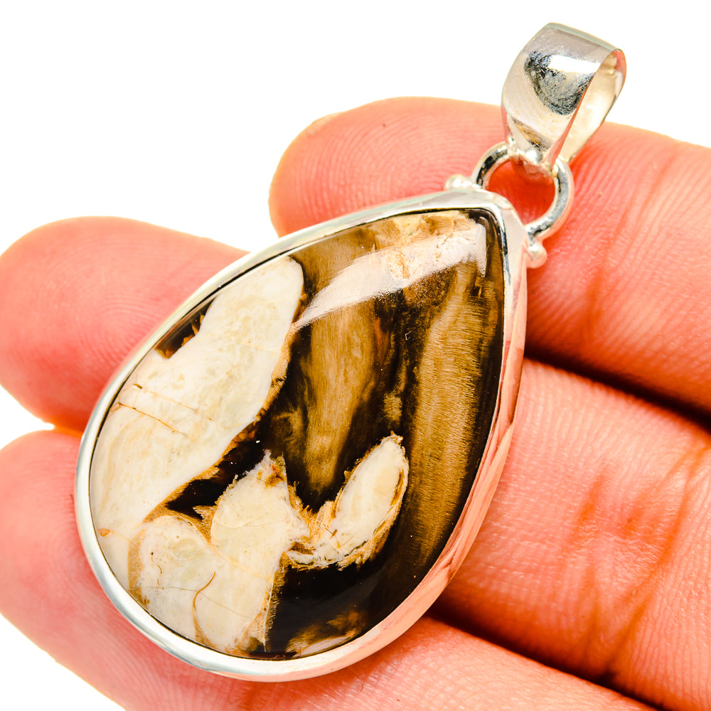 Peanut Wood Jasper Pendants handcrafted by Anasilvercos - PD10972