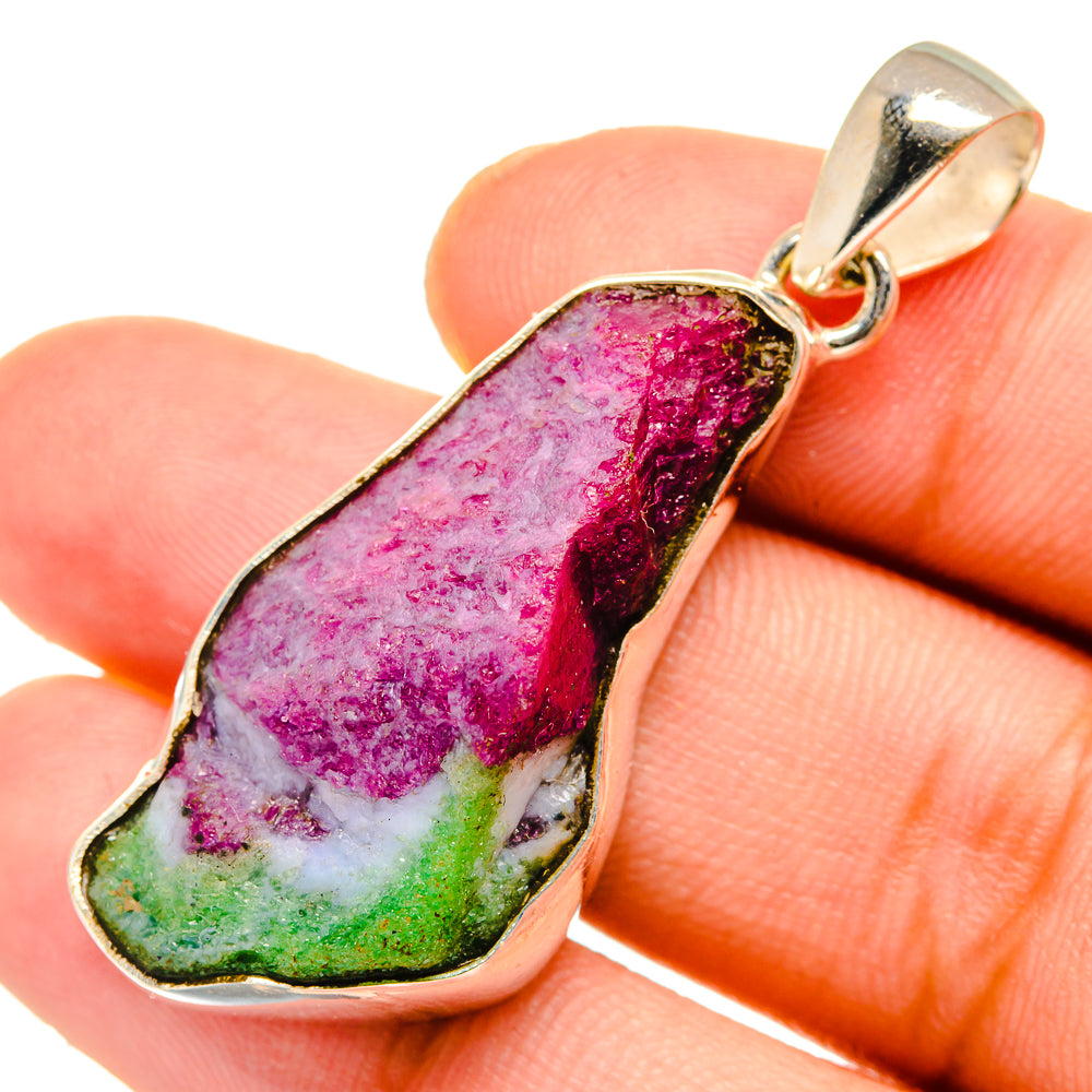 Ruby Zoisite Pendants handcrafted by Anasilvercos - PD10976