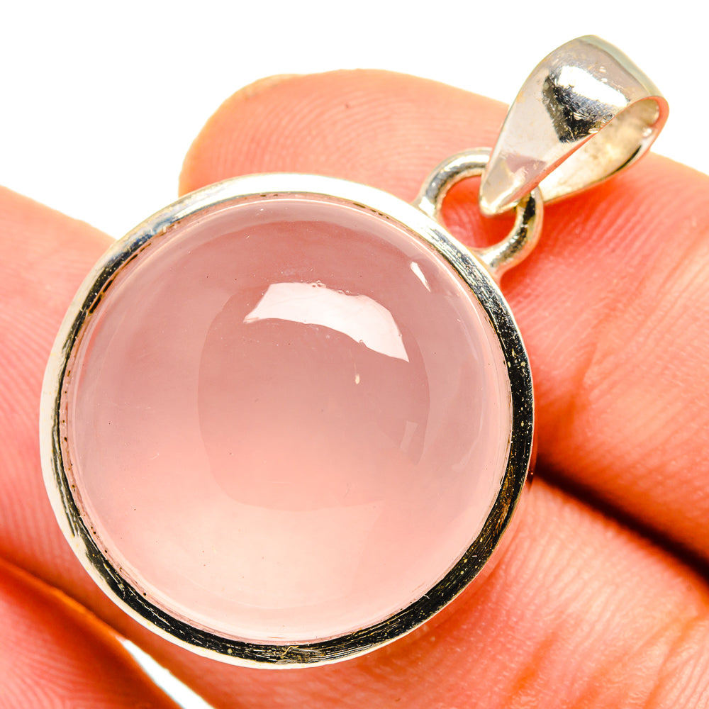 Rose Quartz Pendants handcrafted by Anasilvercos - PD10978