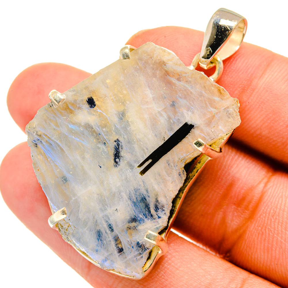 Rainbow Moonstone Pendants handcrafted by Anasilvercos - PD10986