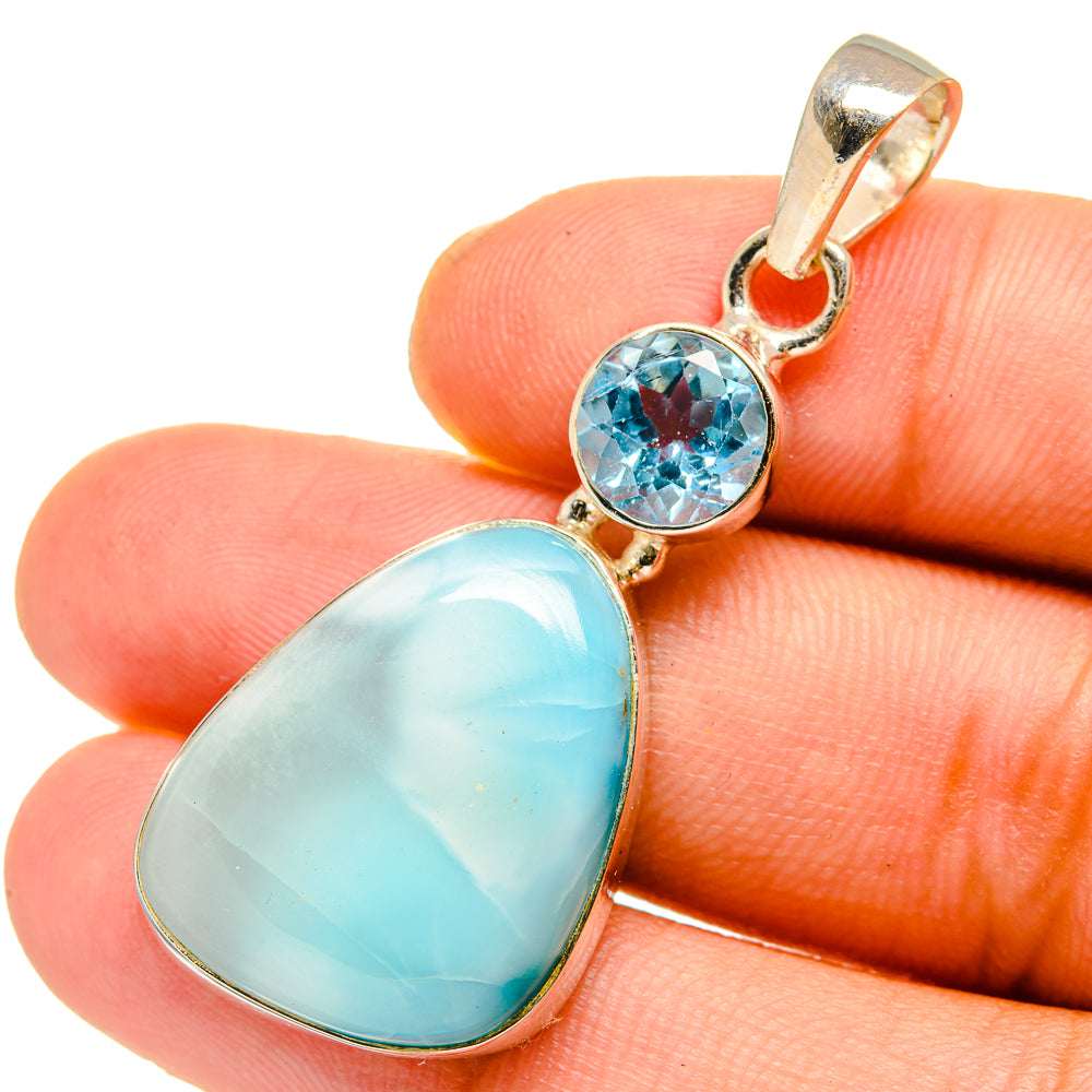 Larimar Pendants handcrafted by Anasilvercos - PD10989
