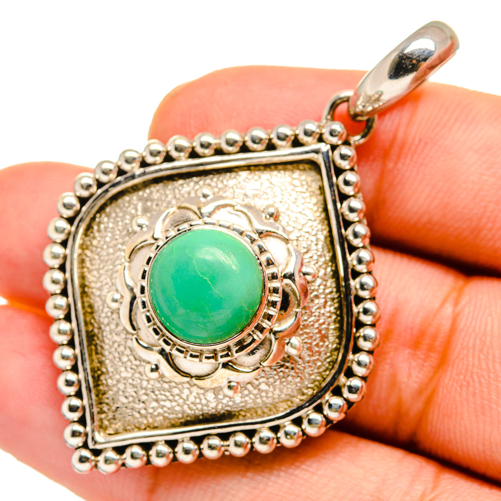 Chrysoprase Pendants handcrafted by Anasilvercos - PD10991