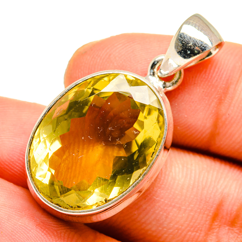 Lemon Quartz Pendants handcrafted by Anasilvercos - PD10995