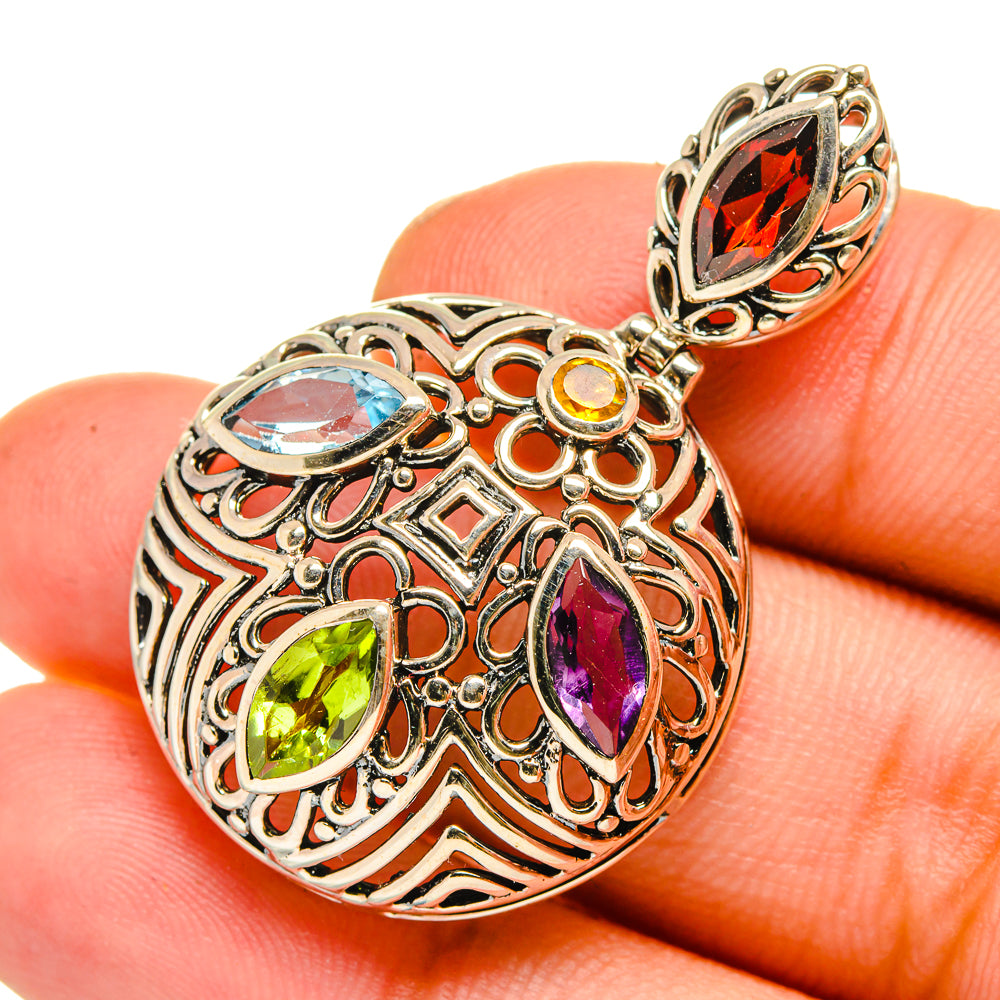 Garnet Pendants handcrafted by Anasilvercos - PD11019
