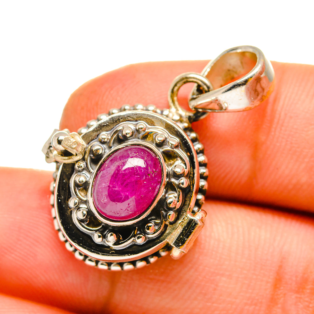Ruby Pendants handcrafted by Anasilvercos - PD11041