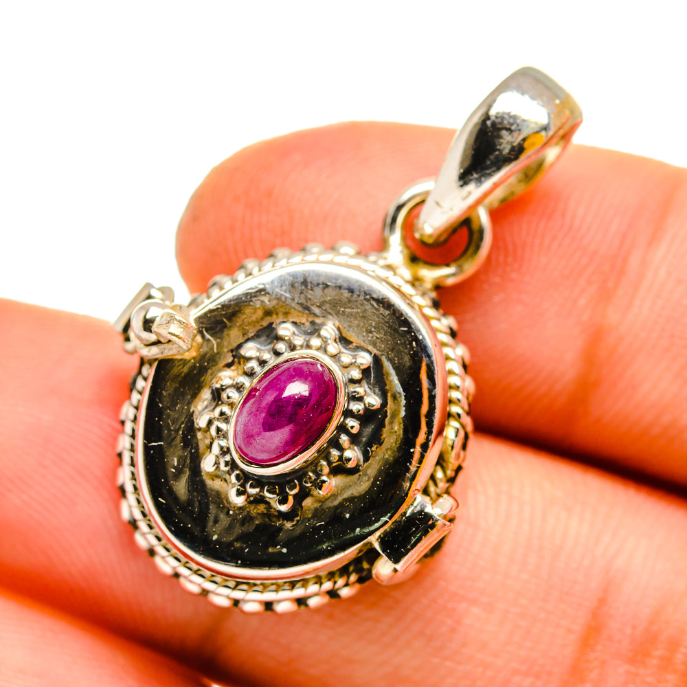Ruby Pendants handcrafted by Anasilvercos - PD11042