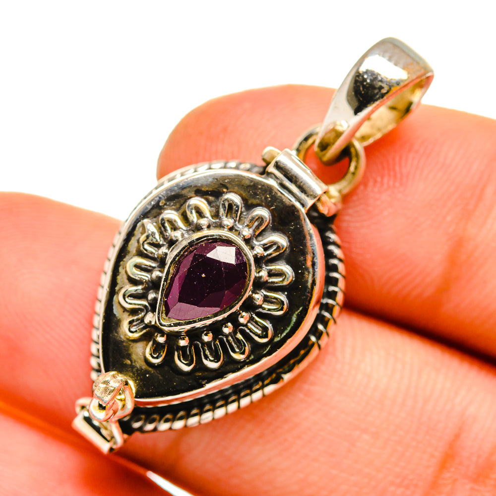Ruby Pendants handcrafted by Anasilvercos - PD11043